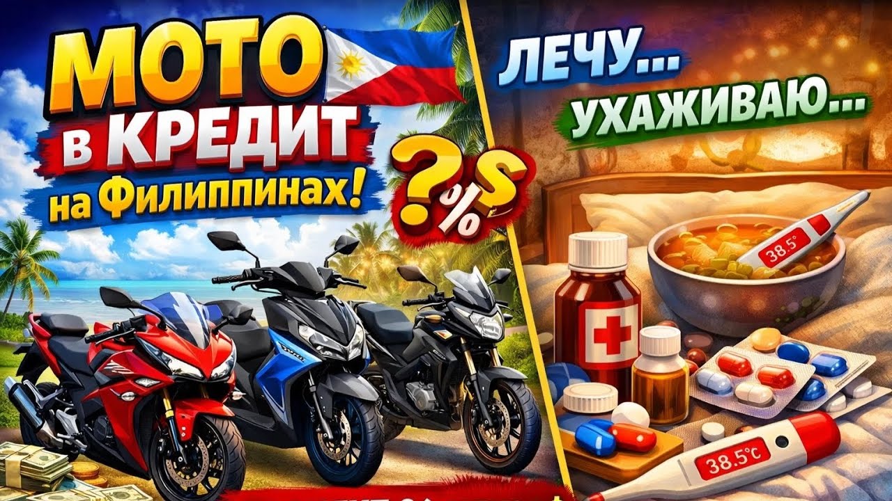Мотоцикл в кредит 🇵🇭 Реальные платежи + лечу заболевшую филиппинку