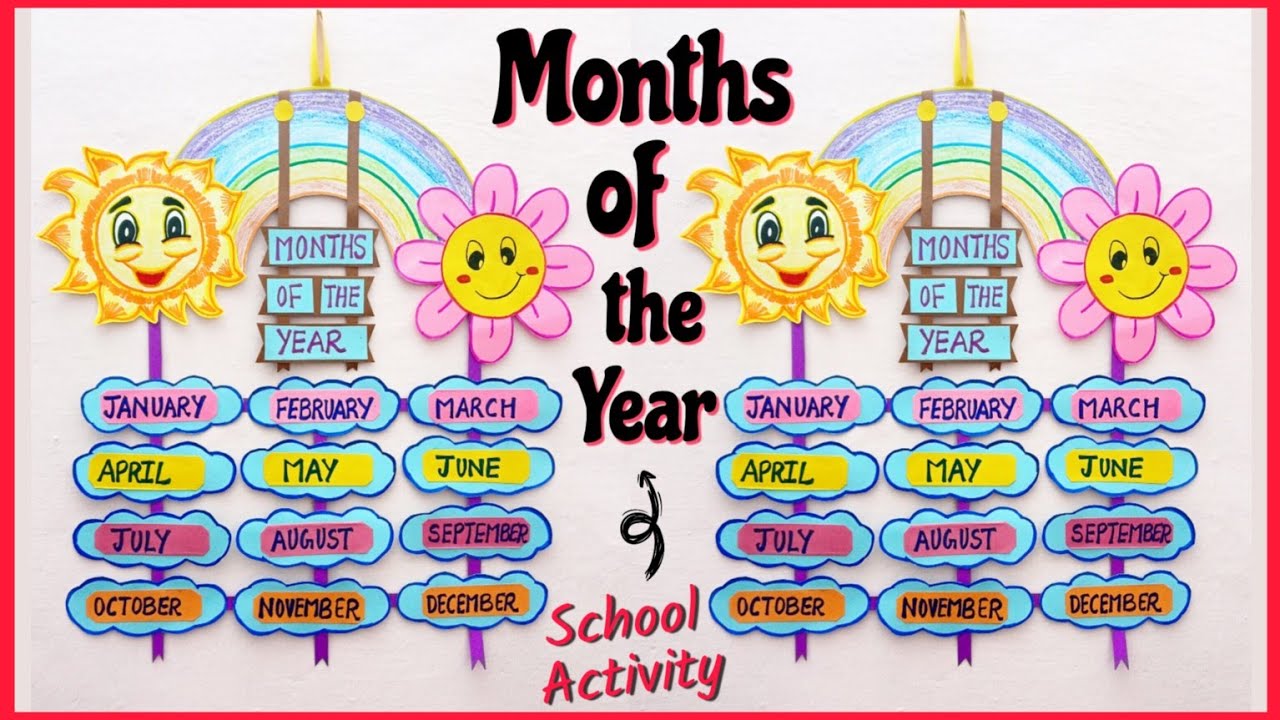 MONTHS OF THE YEAR Wall Hanging// TLM for Teachers //TLM Months of the Year//Teaching learning