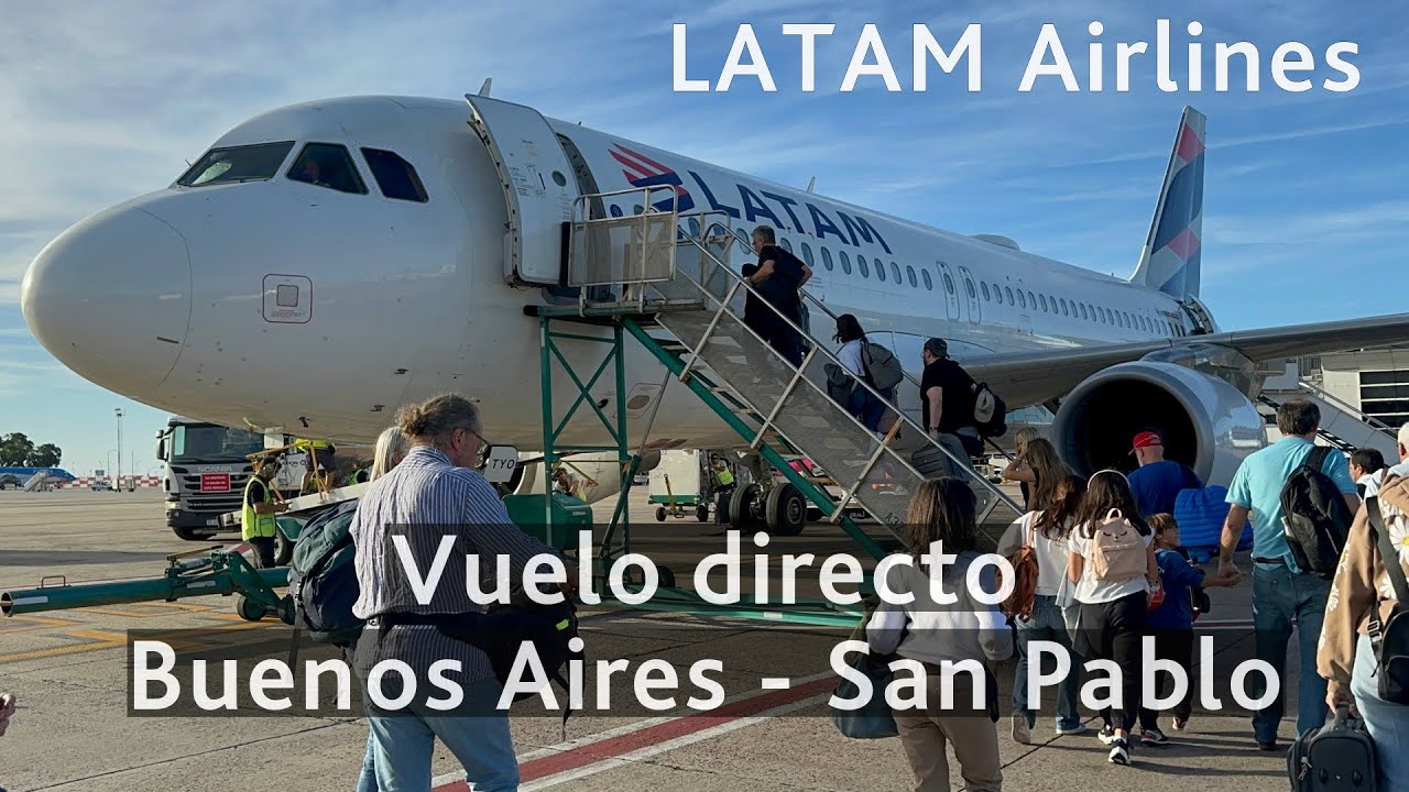 Vuelo desde el Aeroparque de Buenos Aires a San Pablo-Guarulhos con LATAM ✈️ Airbus A320-200