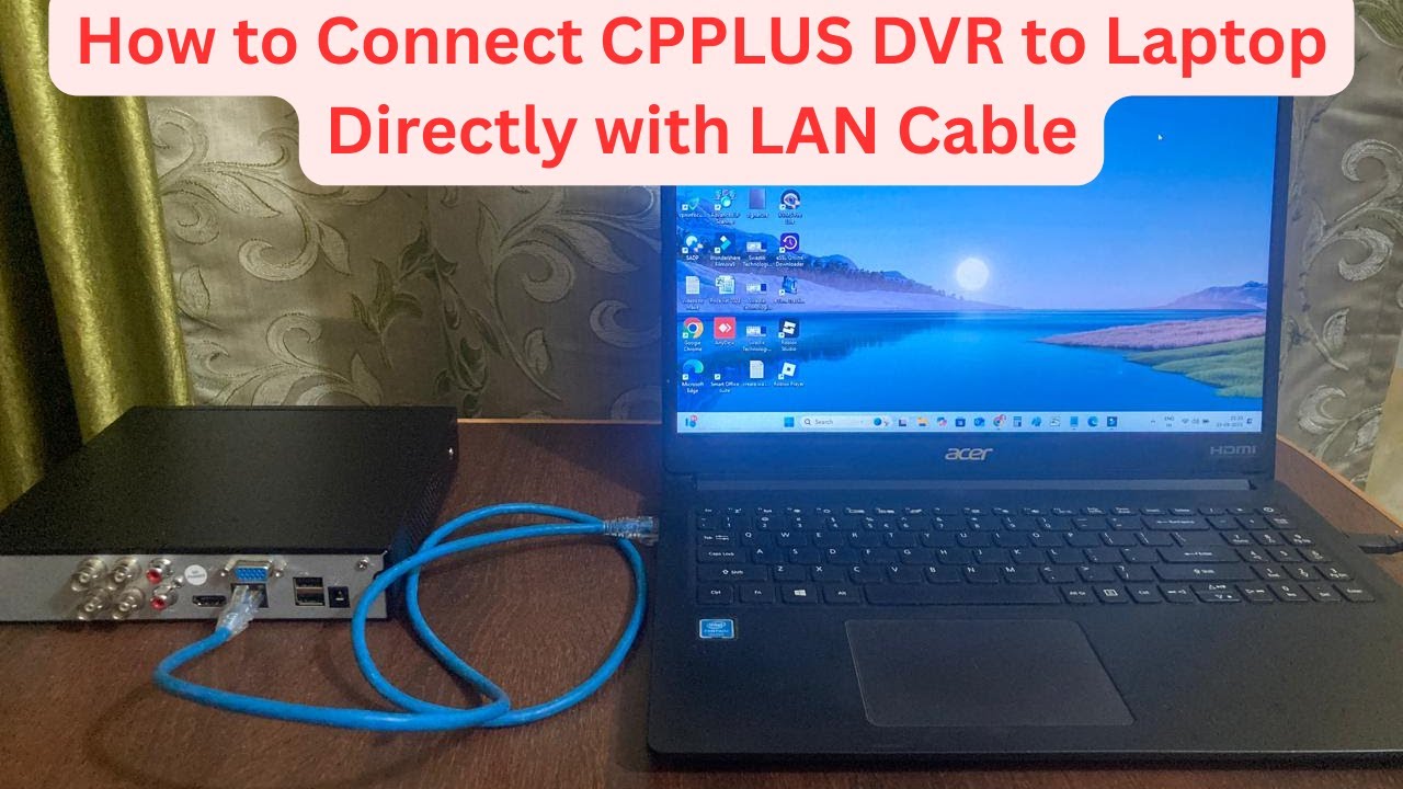 Как подключить CPPLUS DVR к ноутбуку напрямую с помощью кабеля LAN |