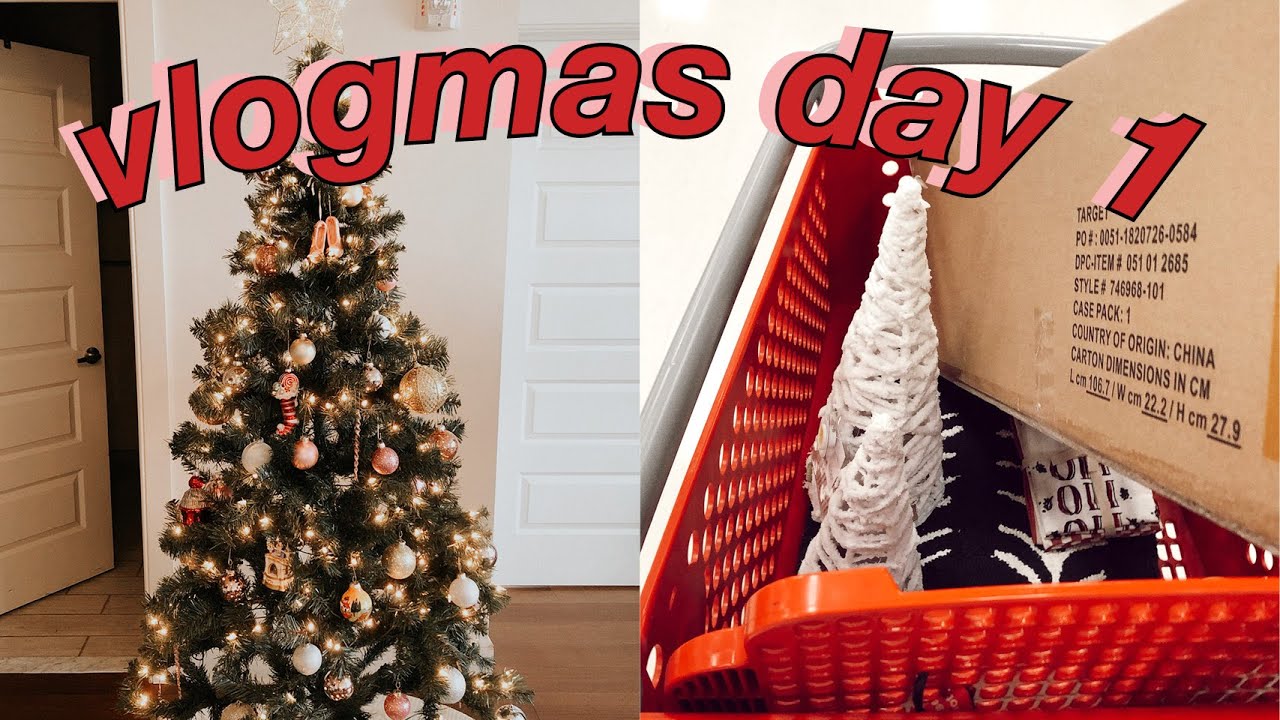 vlogmas day 1: putting up the tree & decorating my apartment for christmas | maddie cidlik