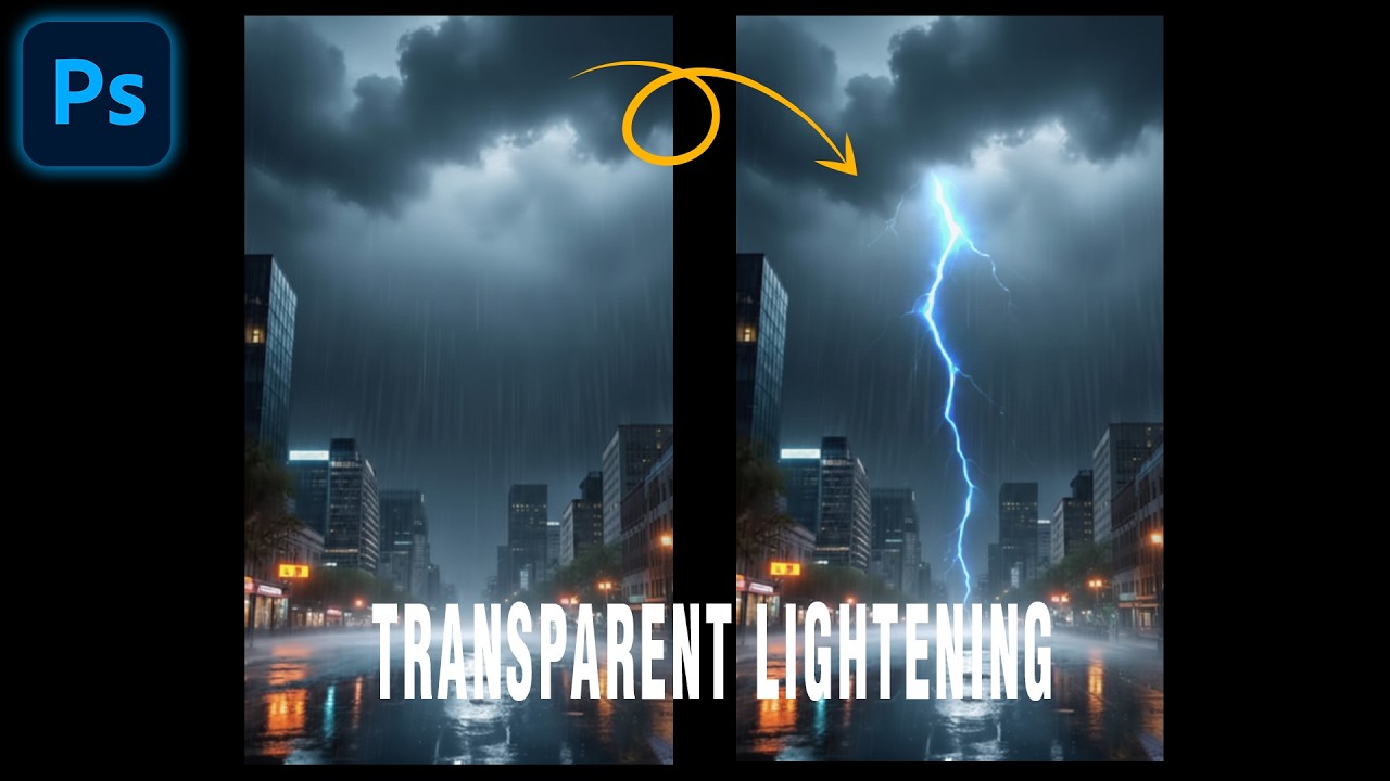 Transparent Lightening Effect in Photoshop | Create Ethereal Light & Glow 2026.
