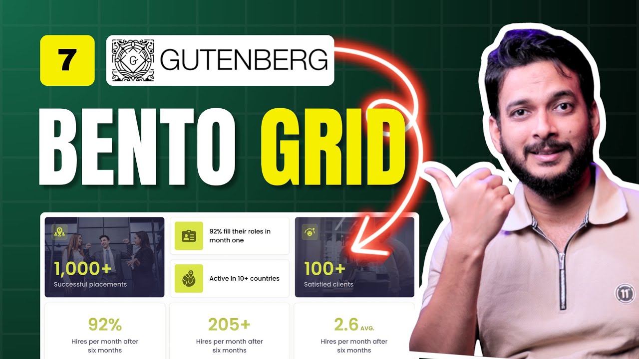 Day 7: Gutenberg Bento Grid layout Learn the Advance Gutenberg grid