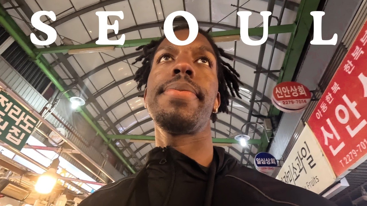 Уличная еда в Сеуле, Южная Корея | Уличная фотография рынка Кванджан от первого лица