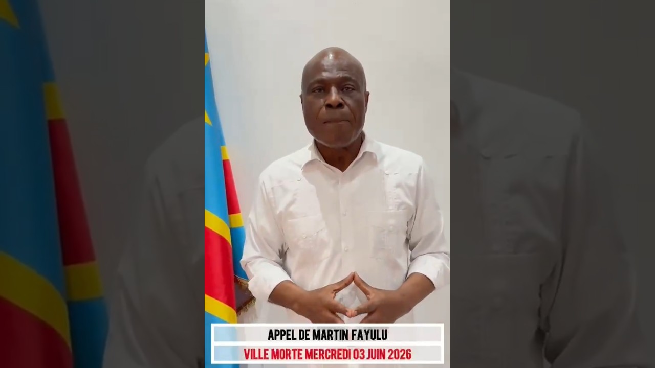 Martin Fayulu lance un appel fort : &laquo; Restez &agrave; la maison ce mercredi 3 juin &raquo;