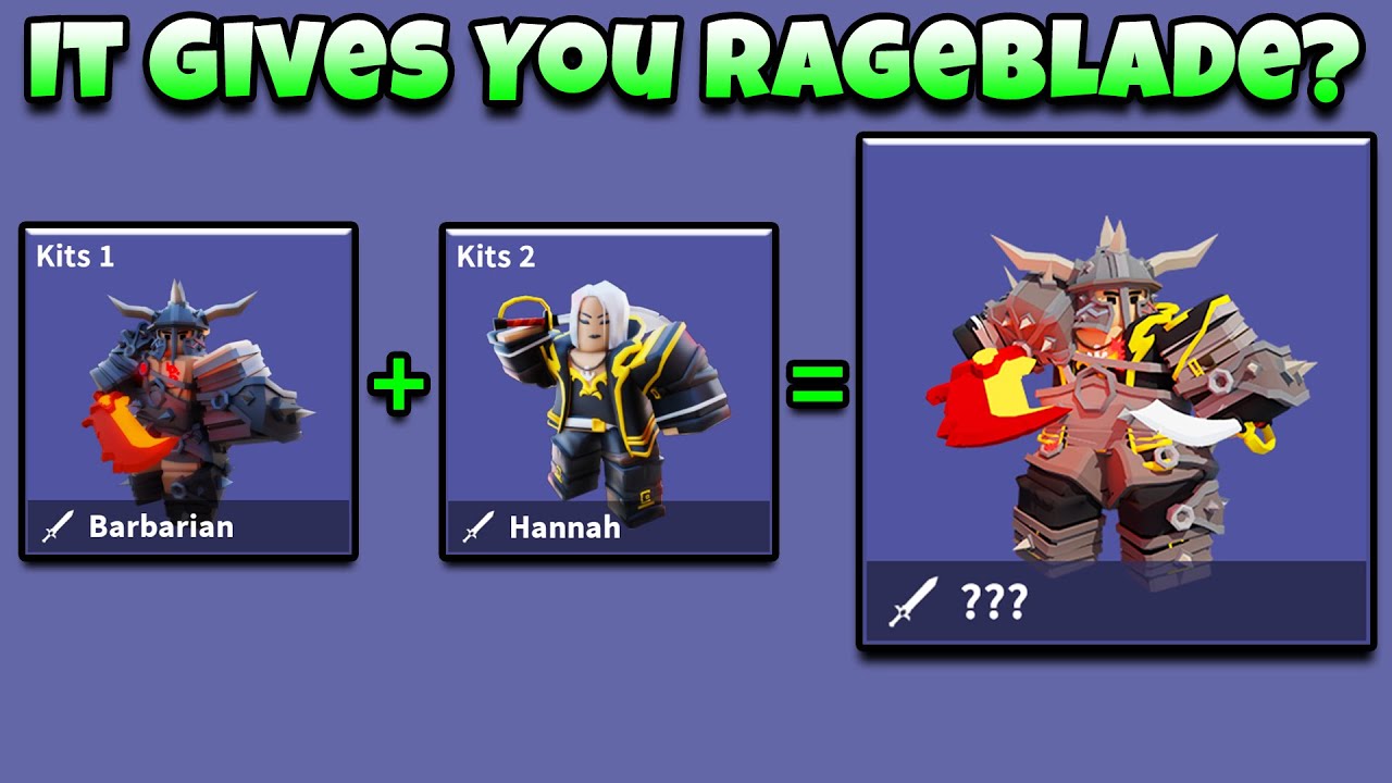 I Fused Barbarian + Hannah Kit = Free Rageblade? (Roblox Bedwars)