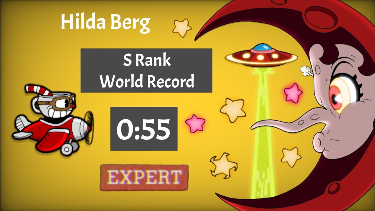 Cuphead - Hilda Berg Expert S Rank [WR] (0:55)