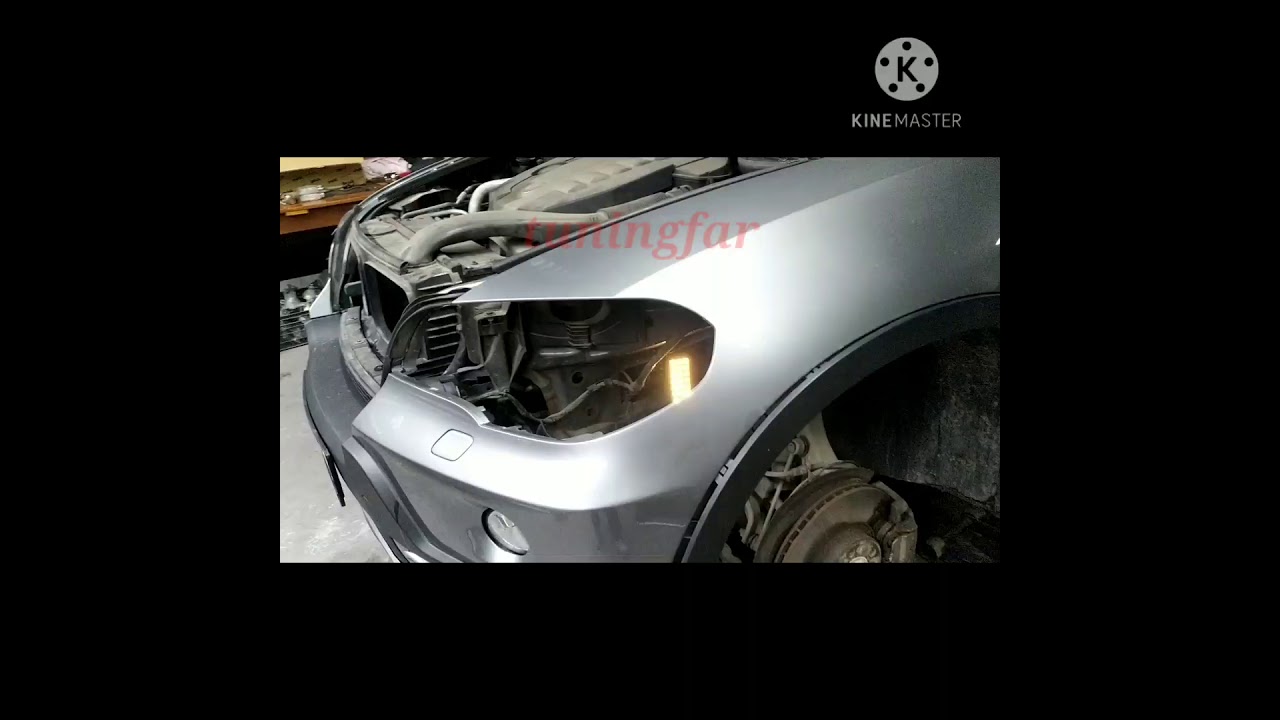 установка билед линз. установка ангельских глазок. BMW X5 E70.