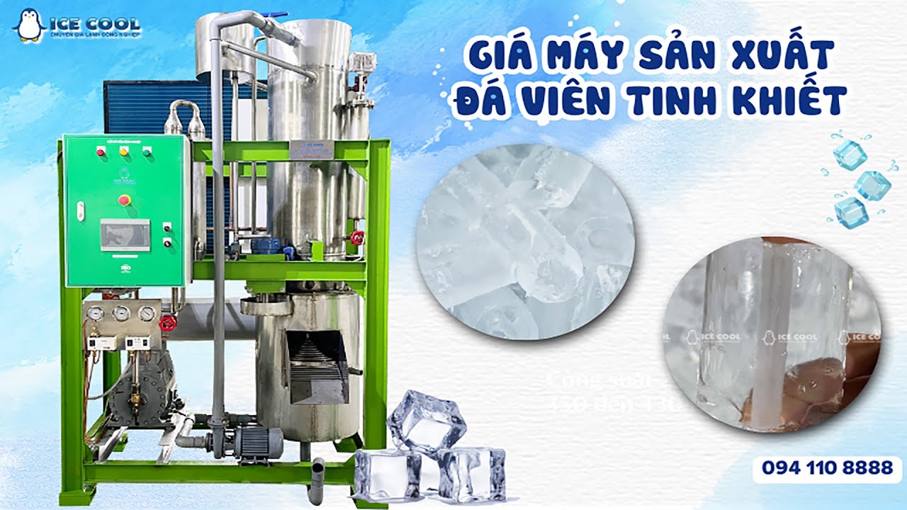 Giá máy sản xuất đá viên tinh khiết bao nhiêu? Cập nhật mới nhất 2025