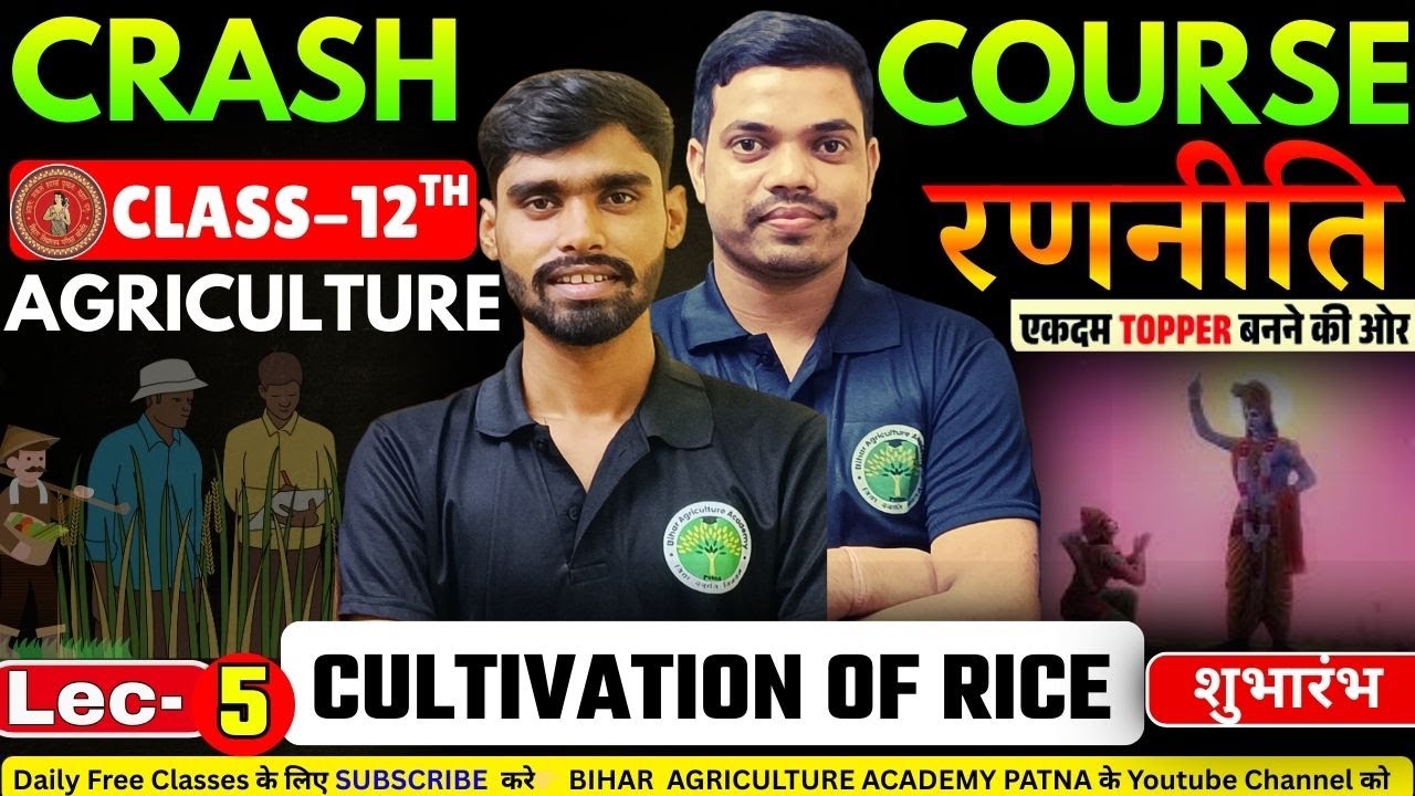 Bihar Board 12th Agriculture Cultivation of Rice | Agriculture 12th Bihar Board 2026 imp question