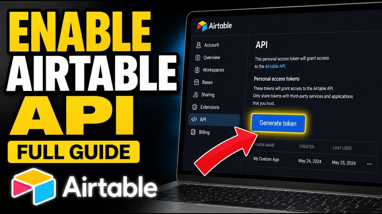 How to enable Airtable API for custom app sync - Full Guide