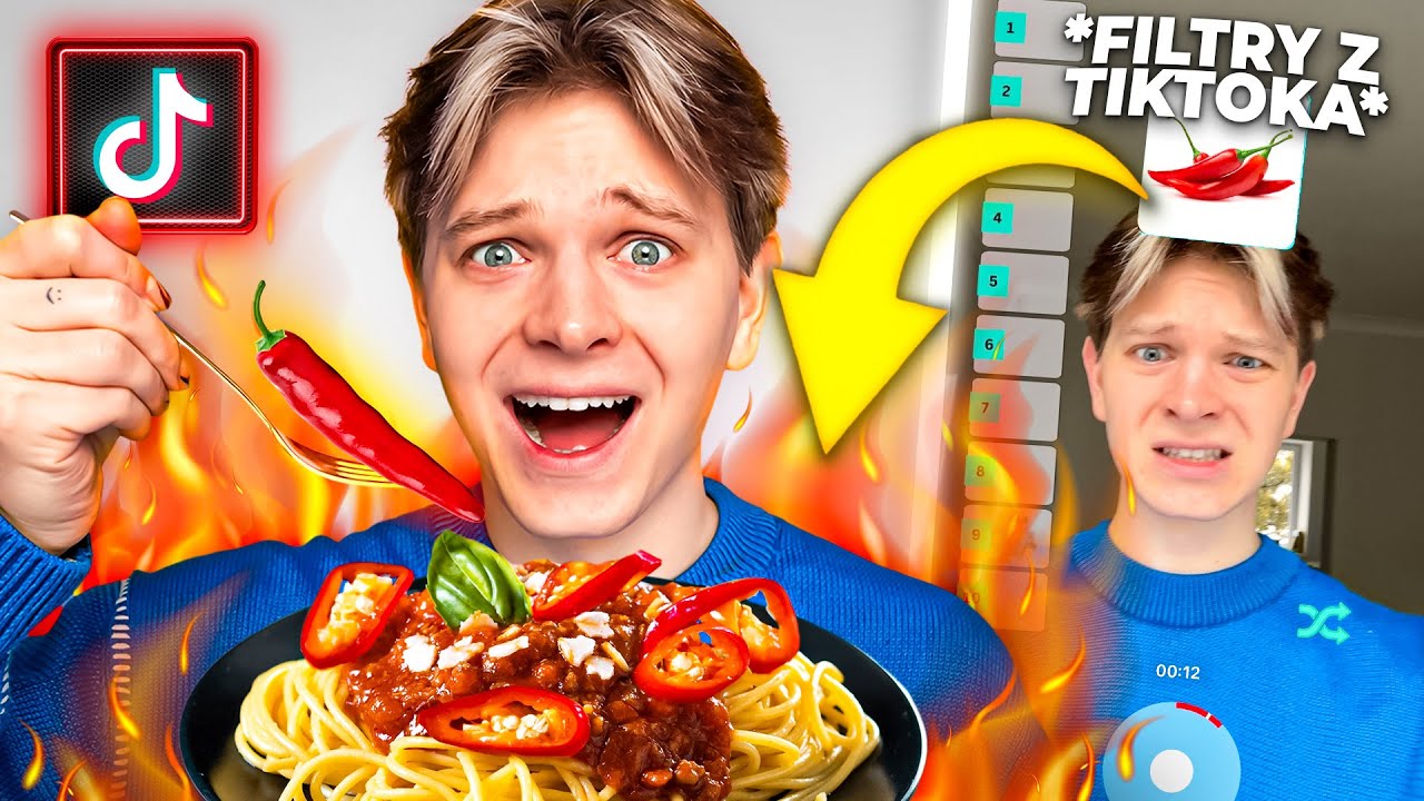 FILTRY Z TIKTOKA DECYDUJĄ O TYM CO JEM PRZEZ CAŁY DZIEŃ 😱 *24h challenge* | Dominik Rupiński