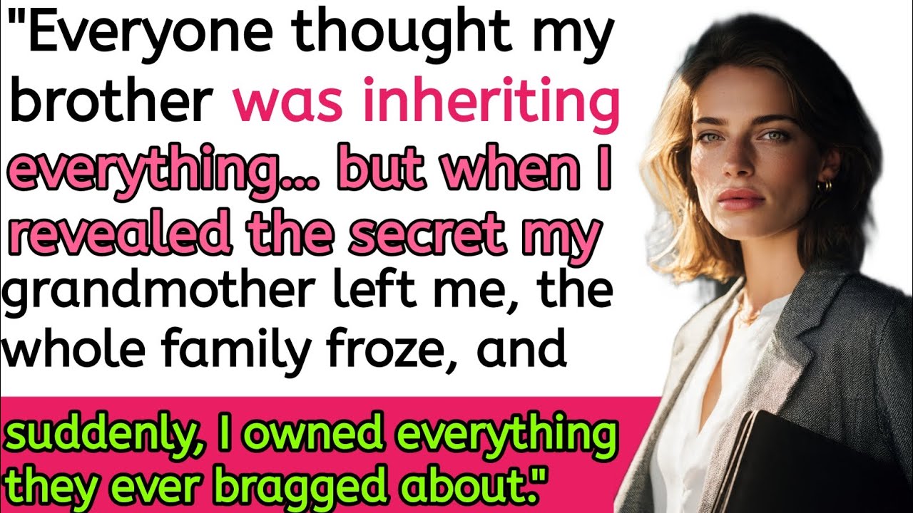 Everyone thought my brother was inheriting everything… but when I revealed the secret my grandmother