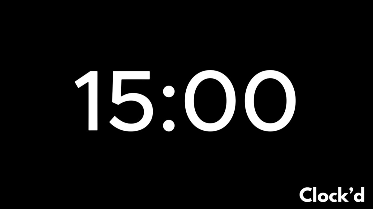 15 Minute Timer | Dark Mode | Clock'd