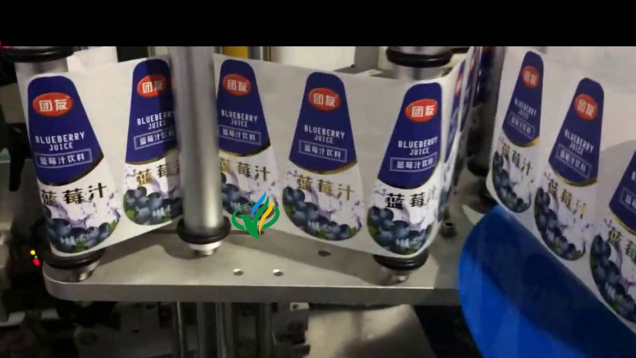 automatic two sided sticker labeling machine Beverage bottles label applicator factory