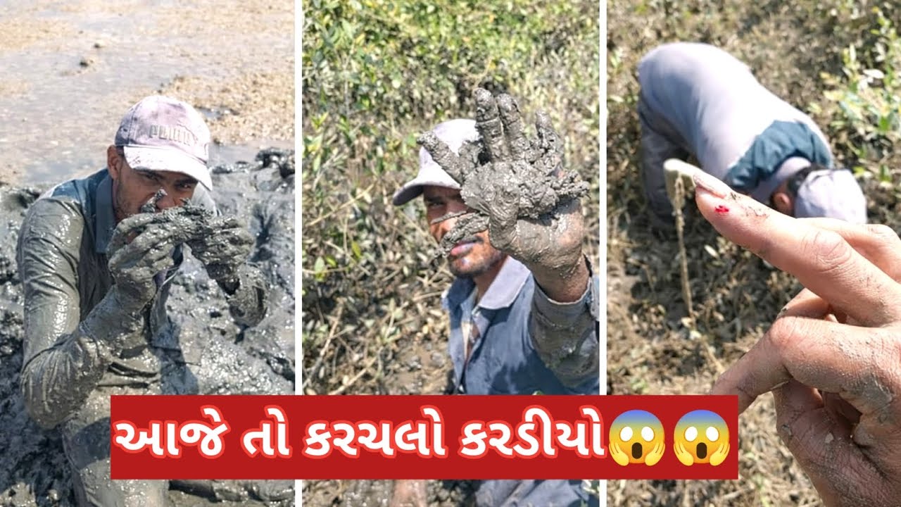 આજે તો કરચલો કરડીયો 😱ખાડીની મોજ😎#My first video😎my first vlogs  #mynewvlog #Arvind Vlogs