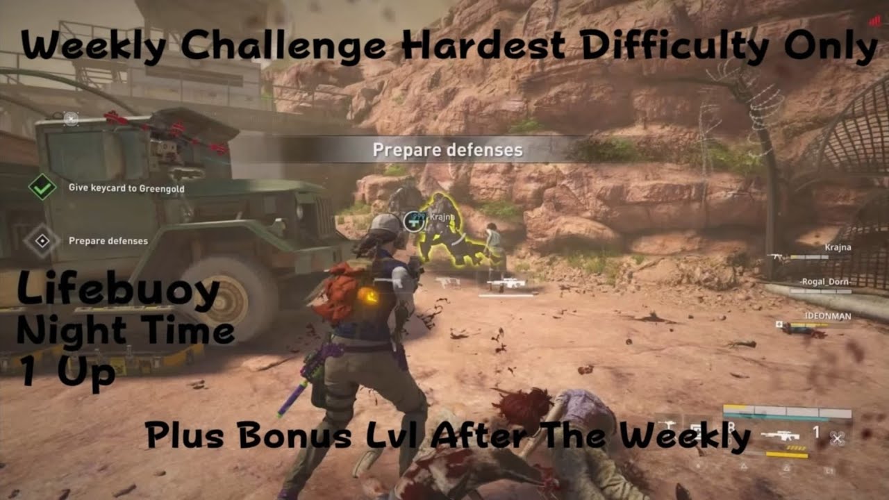 World War Z Aftermath Weekly Challenge Hardest Difficulty Only For 3/9