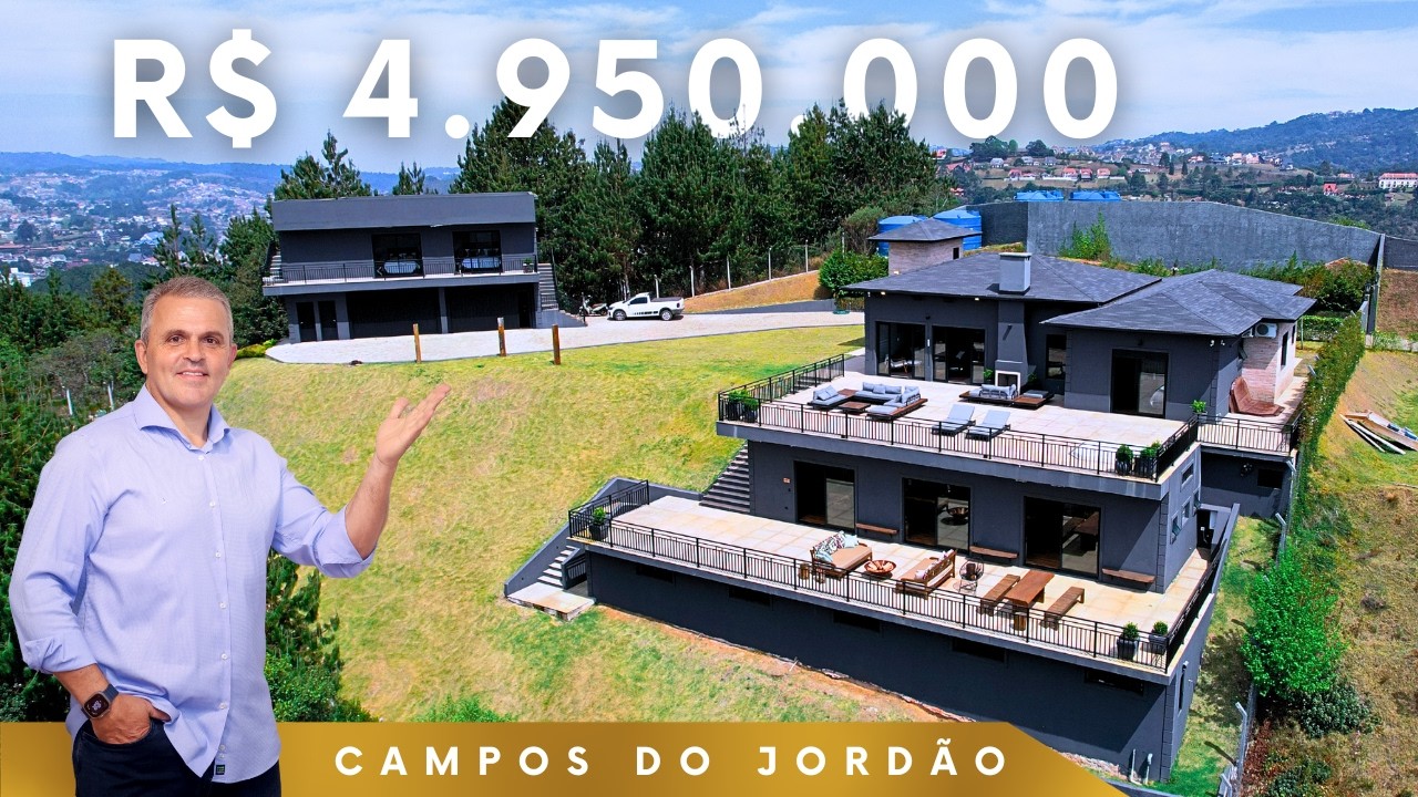 Casa dos Sonhos em Campos do Jordão: 3 Suítes, Rooftop e Área Gourmet Completa!!