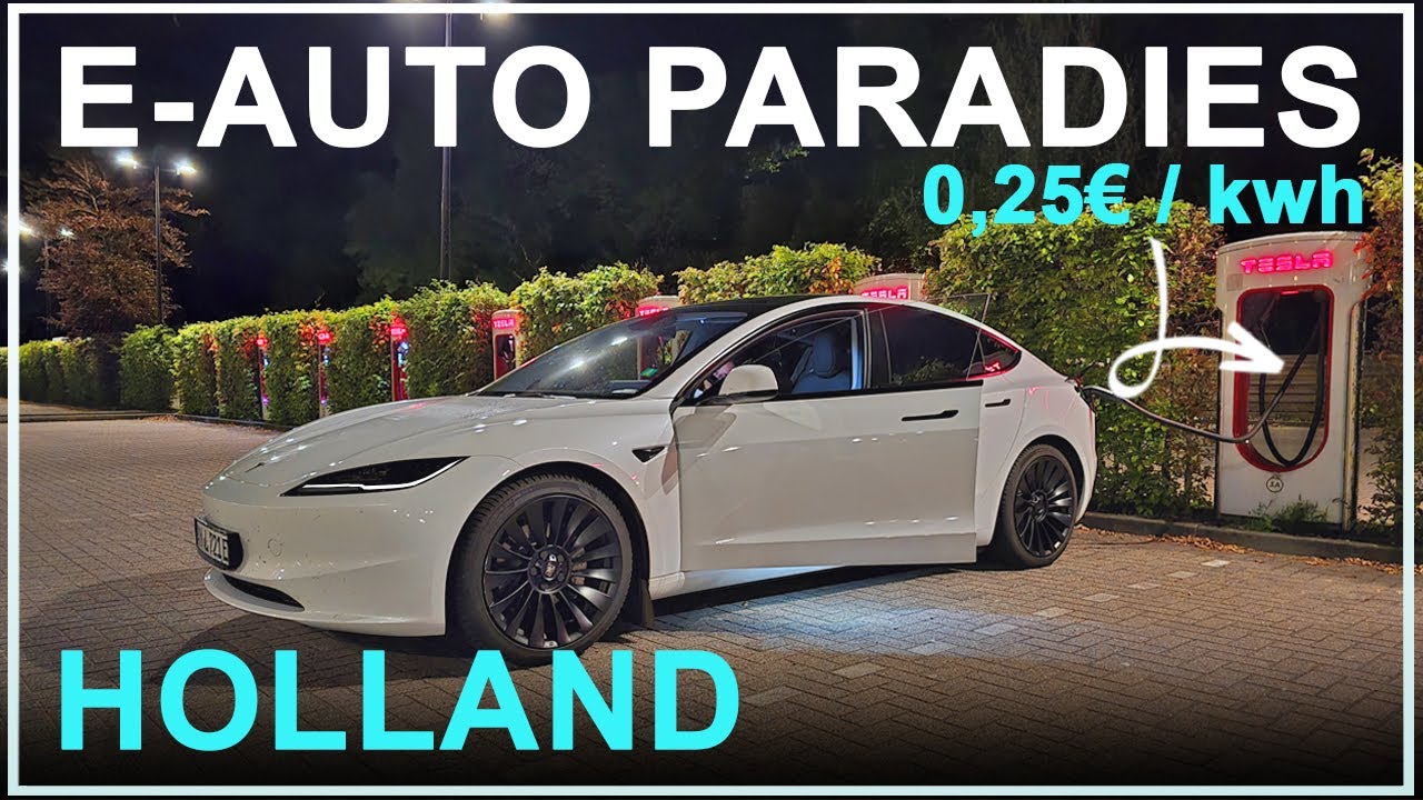 4 N&auml;chte & 1700km mit dem Tesla Model 3 ins E-Auto Paradies: Niederlande Roadtrip & Camping