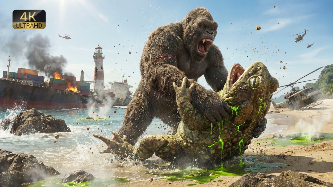 Massive Monster Fight in Daylight – Kong vs Toxic Predator