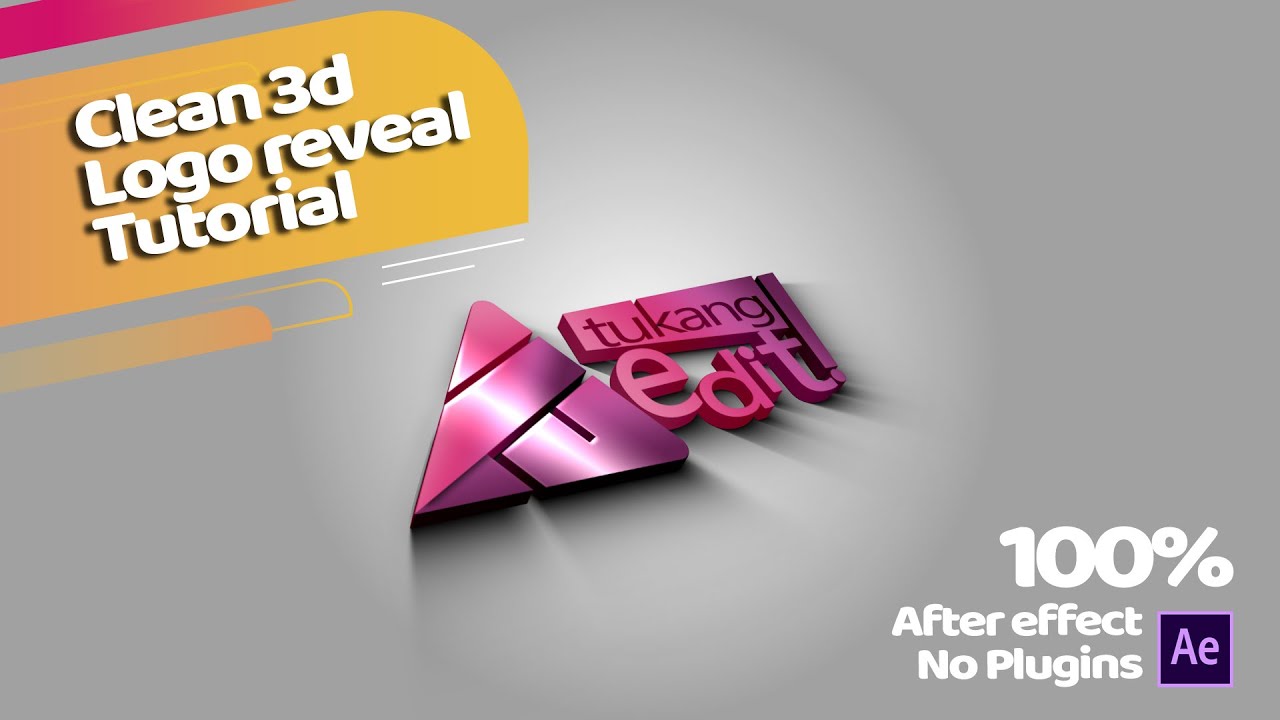 Clean 3d Logo reveal 100% after effect No Plugins