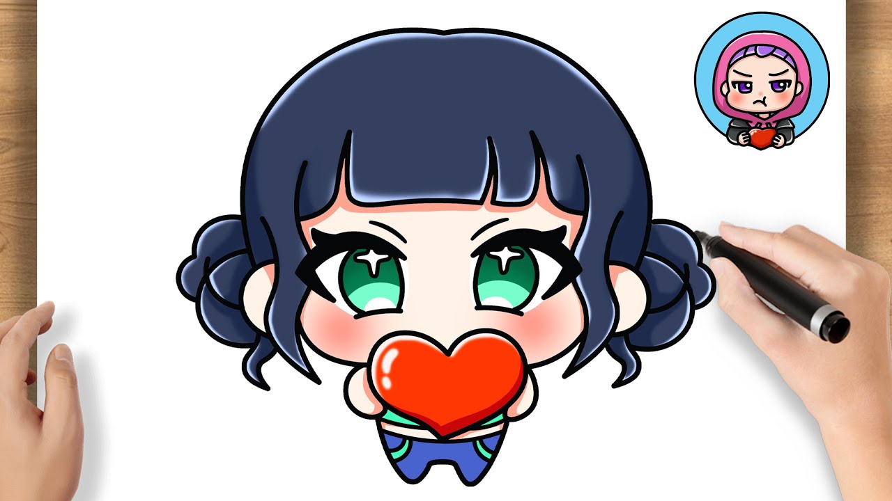 How to Draw Zoey with Heart | KPop Demon Hunters