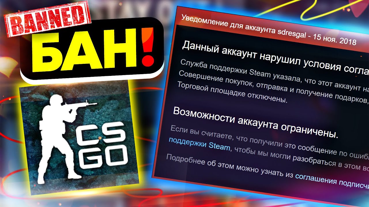 ТЕБЕ ПРИЛЕТИТ БАН В СТИМЕ ЗА MARKET.CSGO!