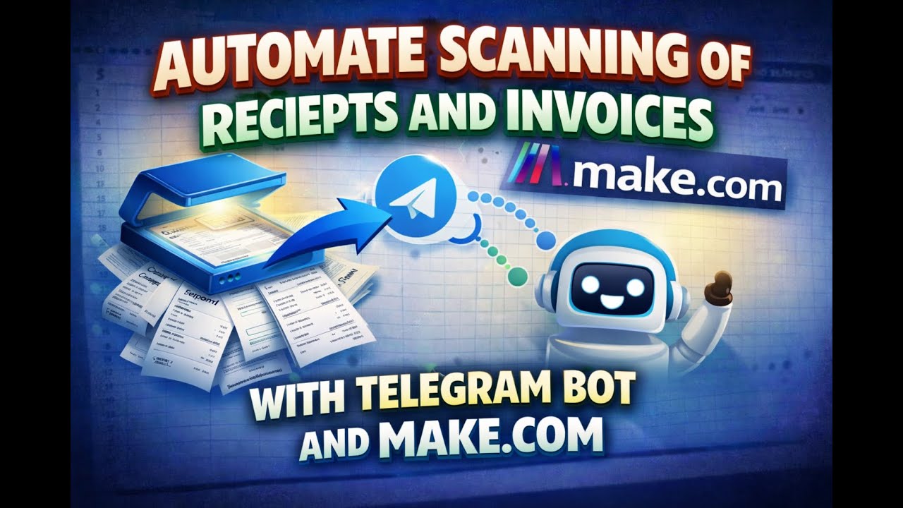 Automate Scanning of Receipts or Invoices with Telegram Bot and Make com   Full Tutorial