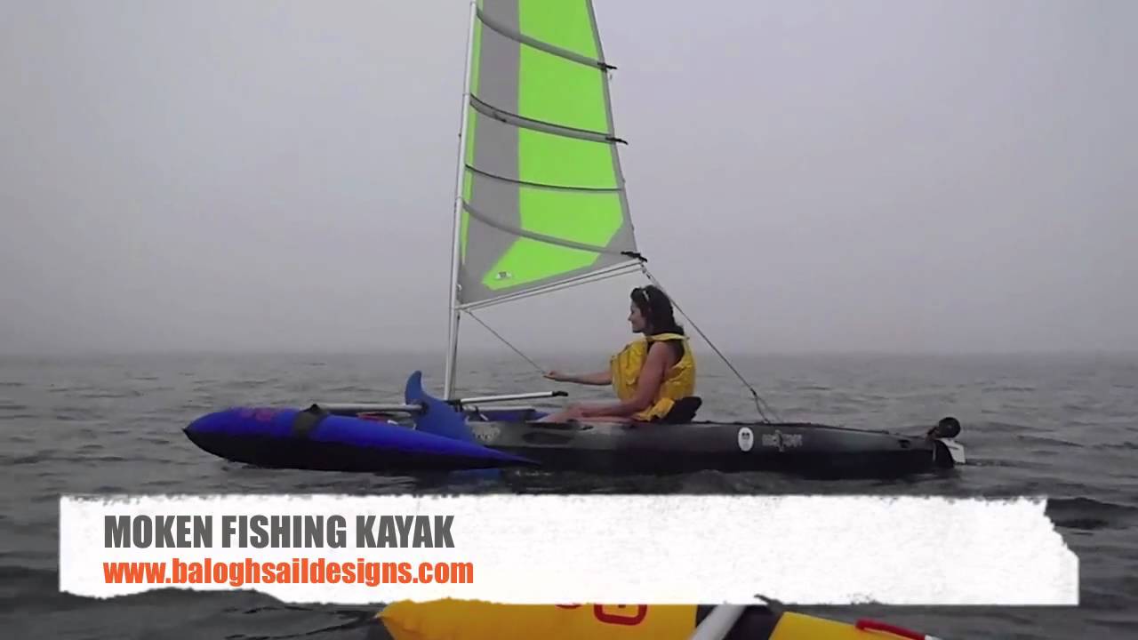 Balogh Sail Designs (BSD) sail rig on Moken Fishing Kayak