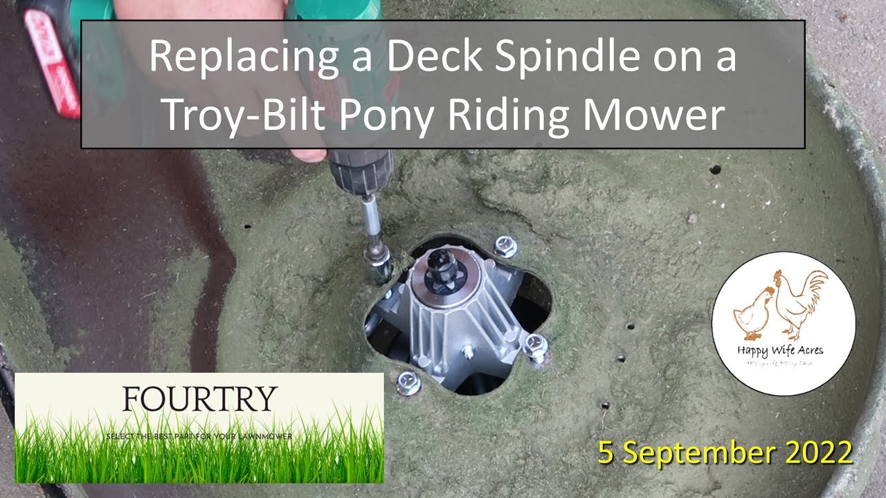 Замена шпинделя на газонокосилке Troy Bilt Pony