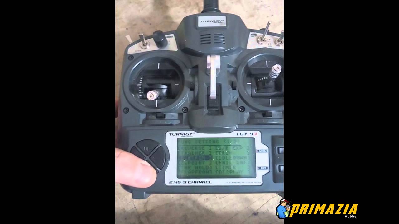 Ativando o Mata Motor (THR HOLD) no radio Turnigy 9x