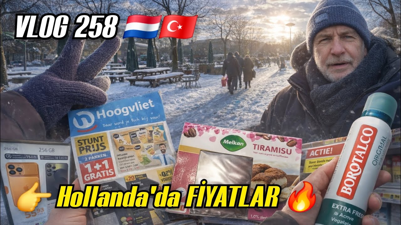 Hollanda&rsquo;da Dolu ve Kar Yağdı! ❄️🌨️ Hoogvliet, Lidl, IKEA & Kruidvat Turu (Vlog 258) 🇳🇱🇹🇷
