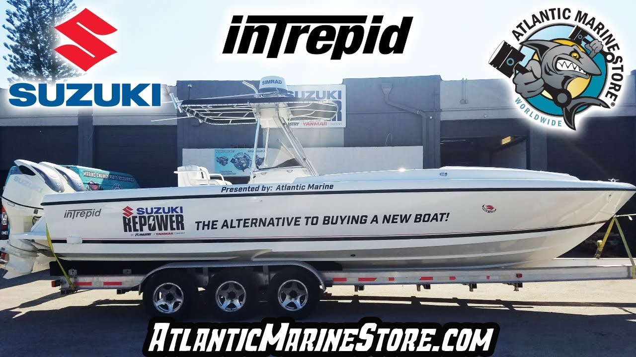 32' Intrepid with twin 350HP Suzuki's - Atlantic Marine - Sea Trial