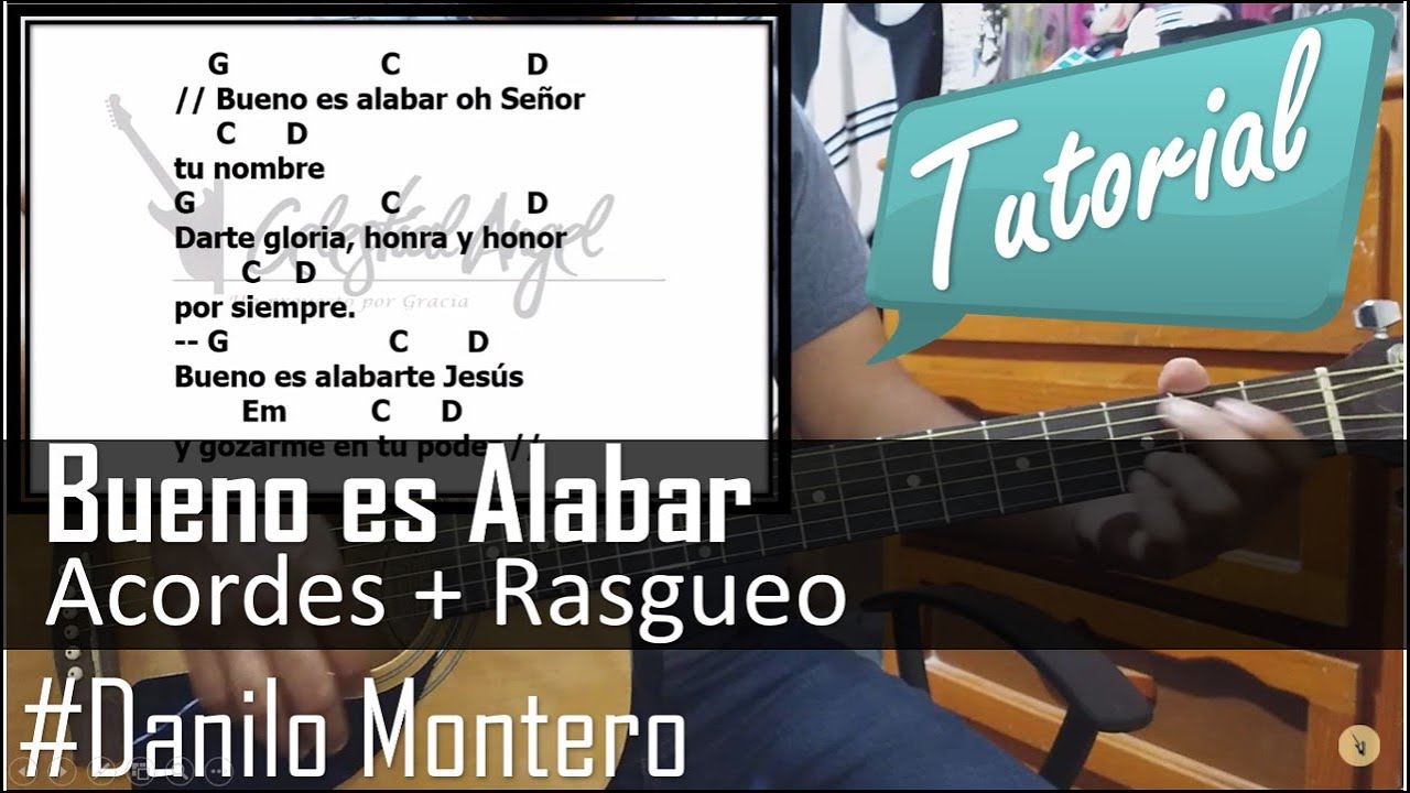 ✅ Bueno es alabar tutorial con guitarra acustica para principiantes | Danilo Montero