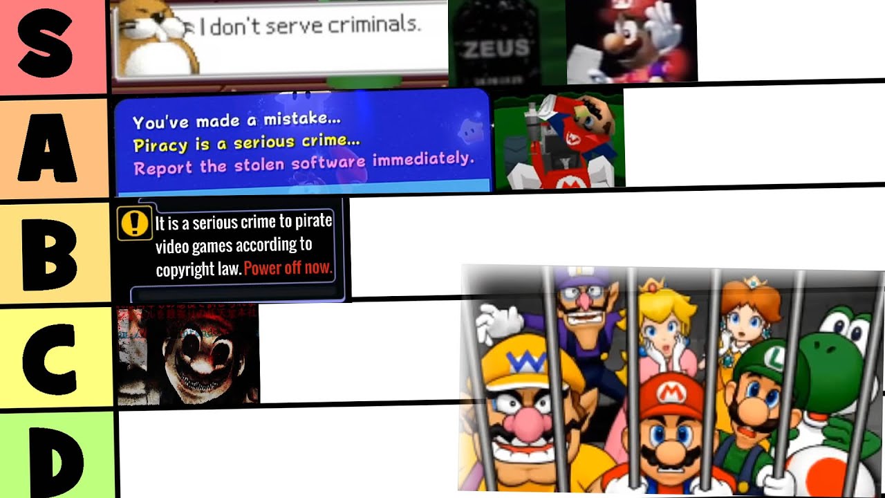 Nintendo Anti Piracy Screen Tier List