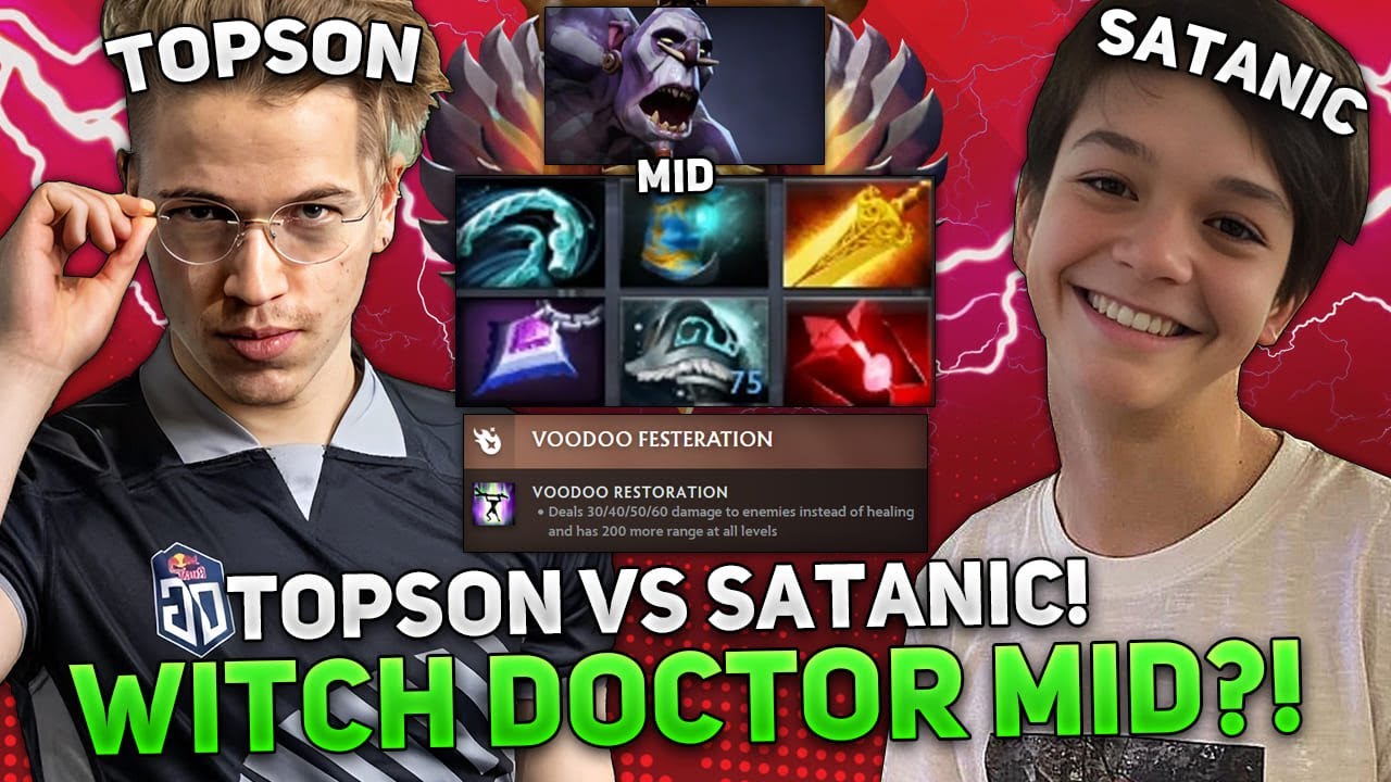 TOPSON vs SATANIC! WITCH DOCTOR MID with RADIANCE! CRAZY GAME in NEW PATCH 7.36!