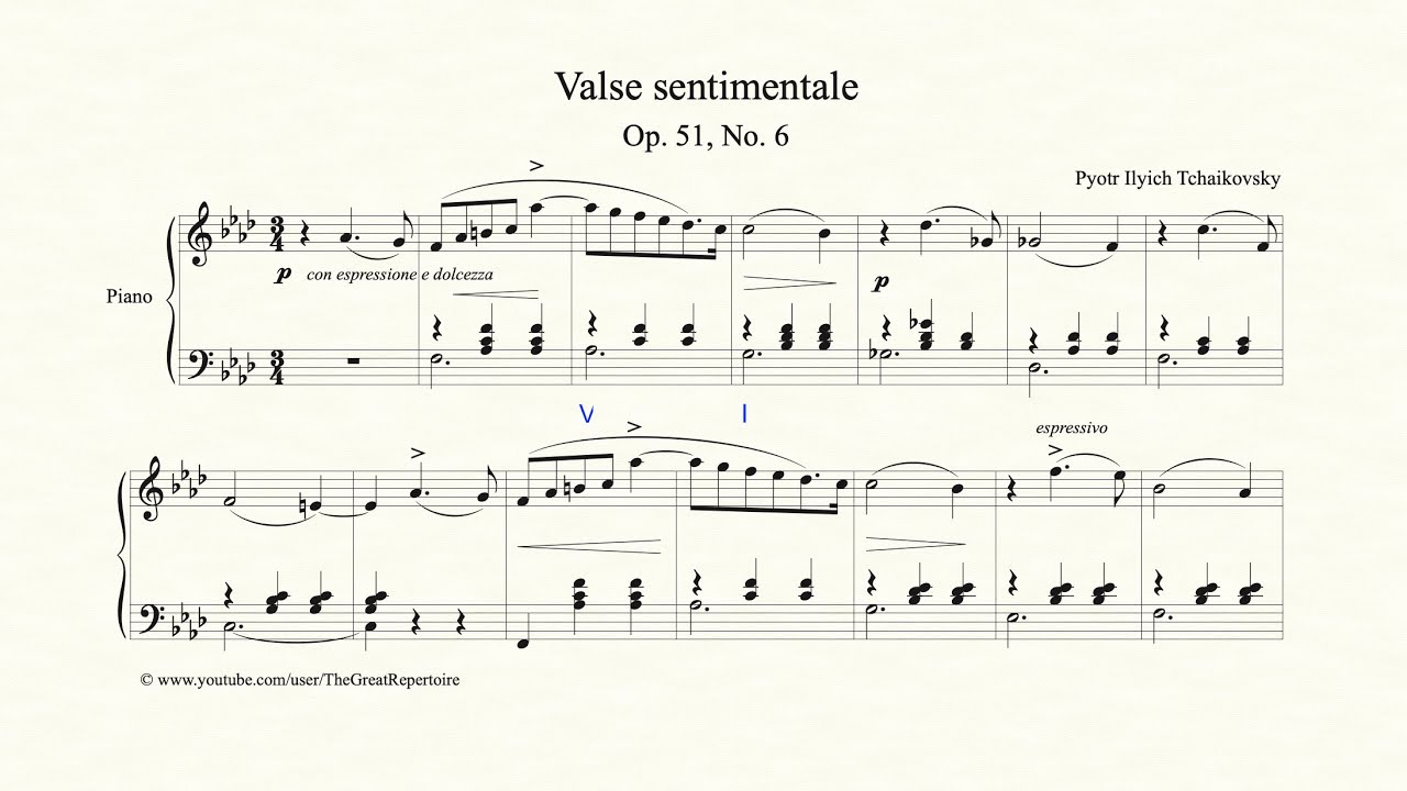 Tchaikovsky, Valse Sentimentale, Op. 51, No. 6