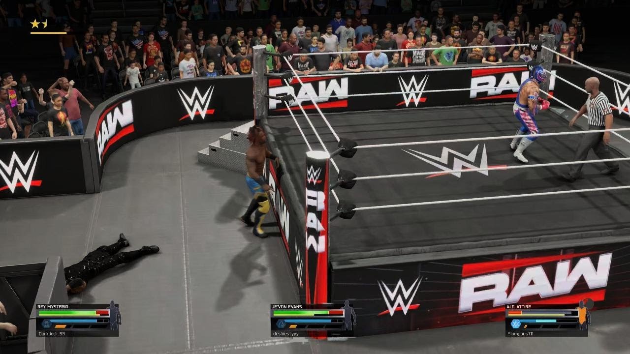 WWE RAW Elimination Chamber Qualifying Match Je'Von Evans VS Rey Mysterio VS Penta