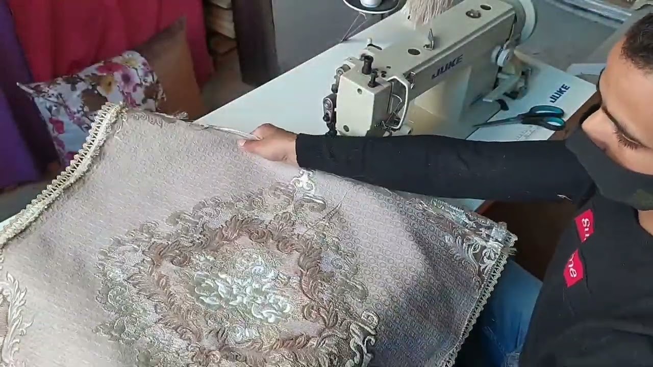 تعلم طريقة خياطة مخدة بالسفيفة 💯 المراحل كاملة سهلة 😍 الصالون المغربي