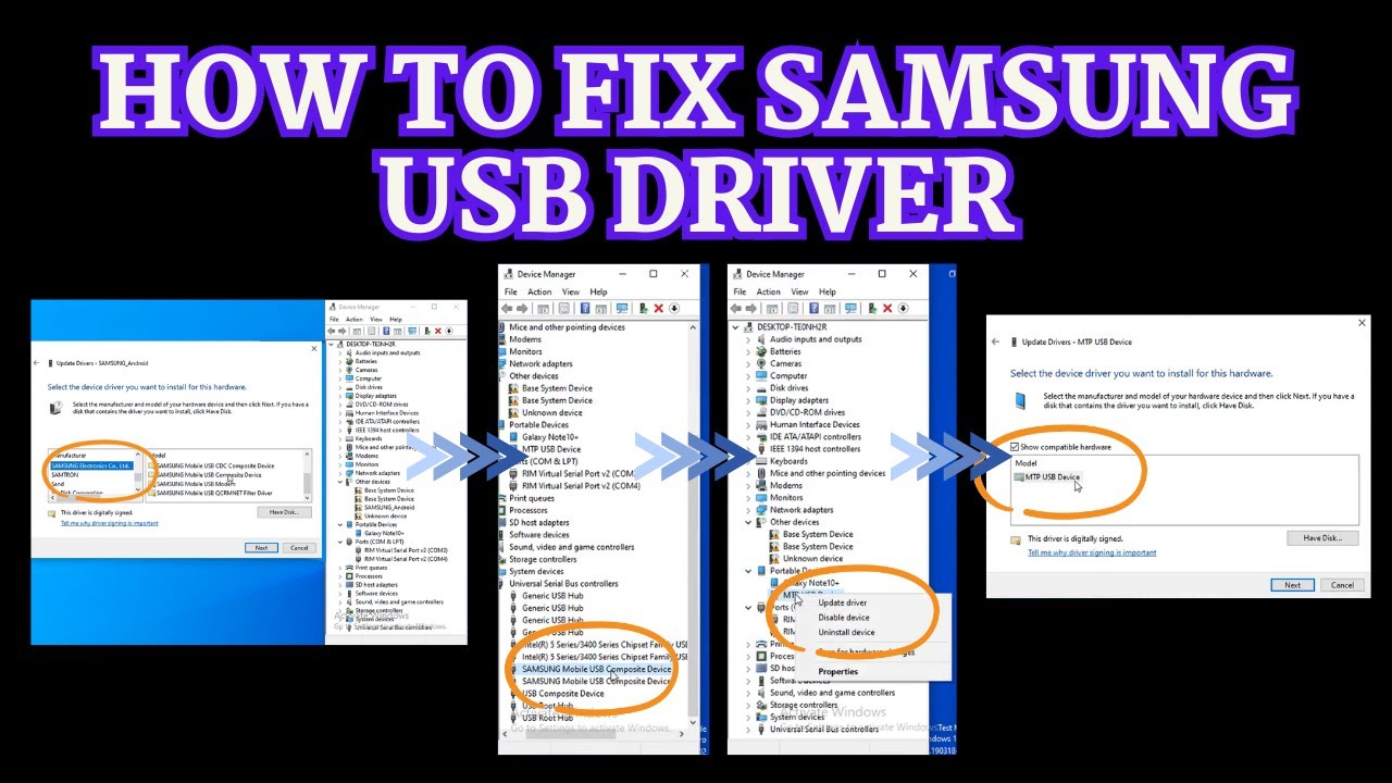 How to reinstall Samsung USB drivers on Windows 🔧🛠💥 | Samsung USB driver issues fix step-by-step 📲🧨🔥