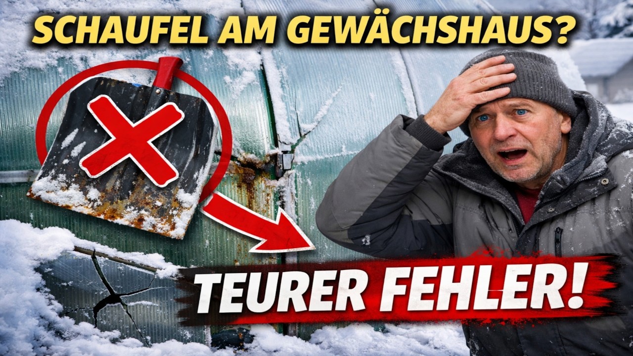 Entfernen Sie SOFORT die Schneeschaufel vom Gewächshaus! Dieser Fehler kostet ein Vermögen.