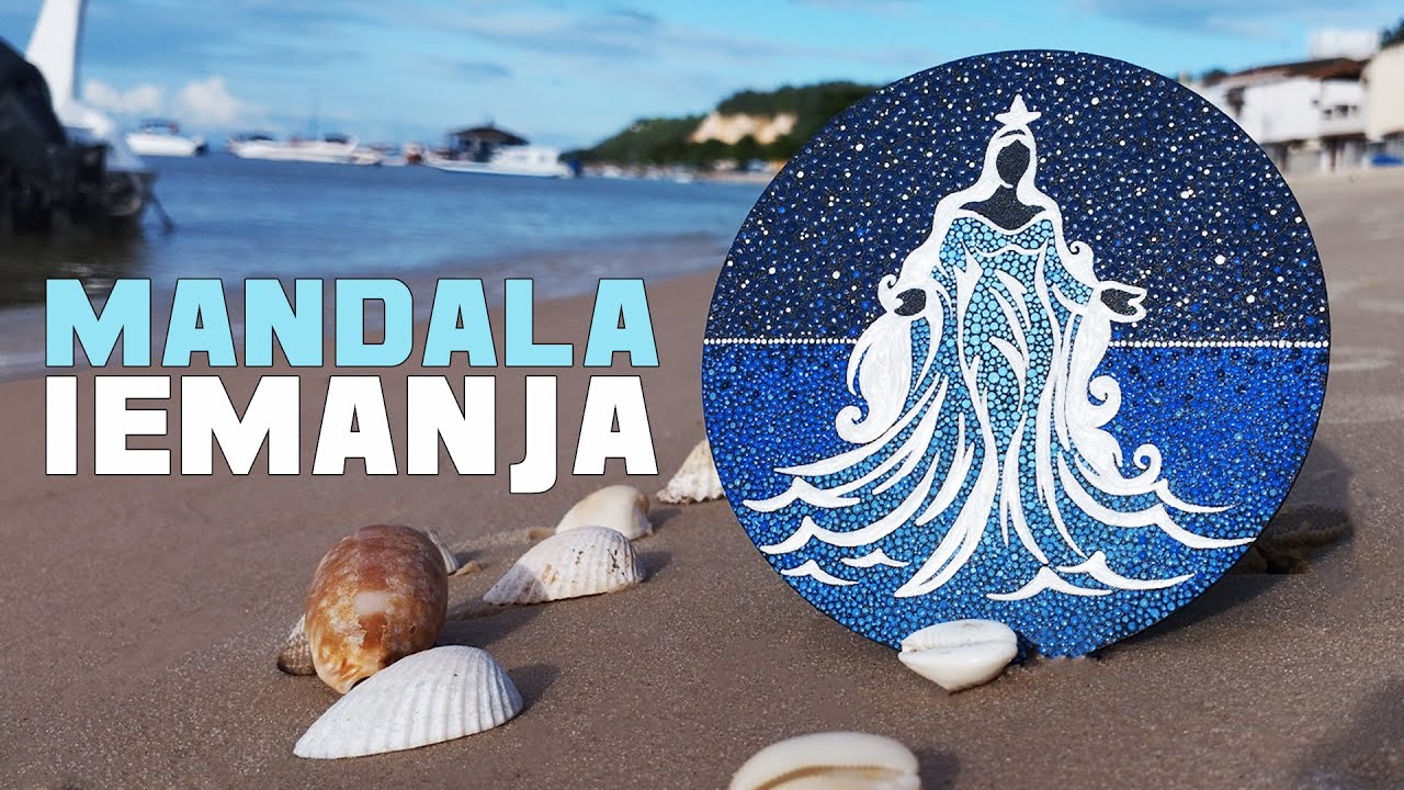 🌊MANDALA IEMANJÁ - APRENDA PONTILHISMO - ARTE DESPOJADA