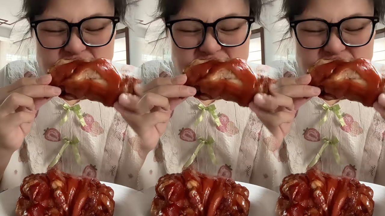 China girl eating food chellange 2025 #大食い早食い #고기먹방 #三大爷美食铺