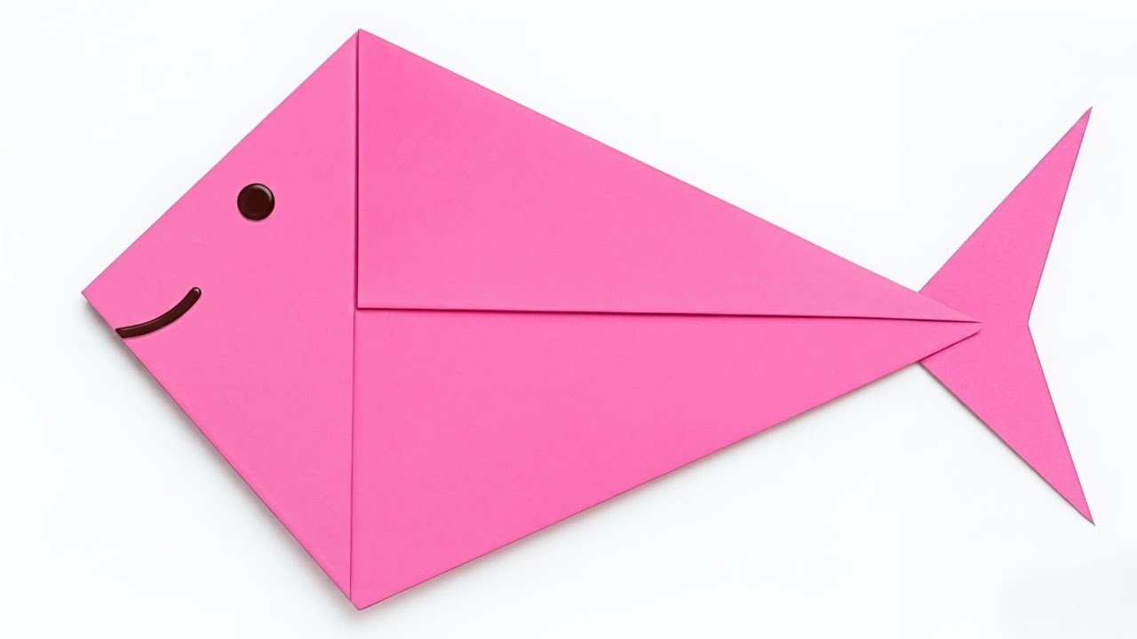 Cara Membuat Ikan dari Kertas Origami Mudah & Cepat | Origami Fish