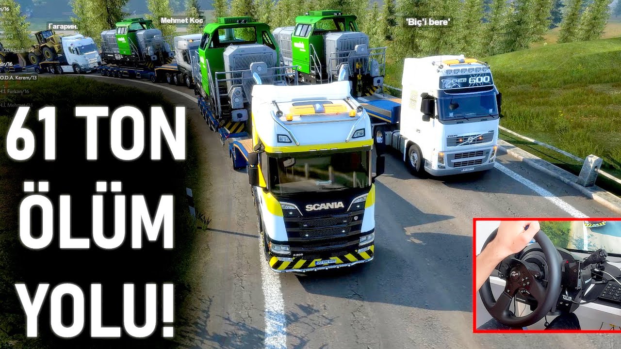 61 TON YÜK İLE ÖLÜM YOLUNDAYIZ! - EKİP OLARAK ÖLDÜK - ETS 2 Gerçek MP (1.41 Güncellemesi) T300RS