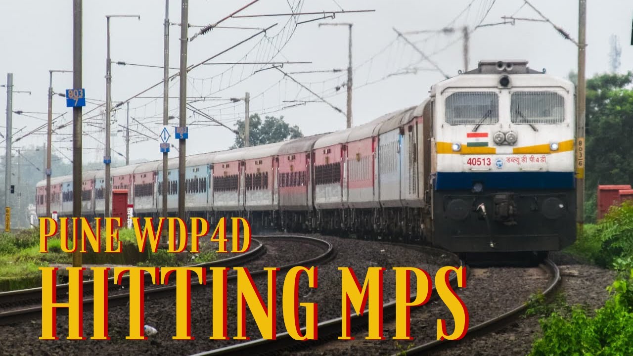 EMD Fury! Pune WDP4Ds hammering CR's NGP Division at 130kmph | 12119/20 Intercity Express |