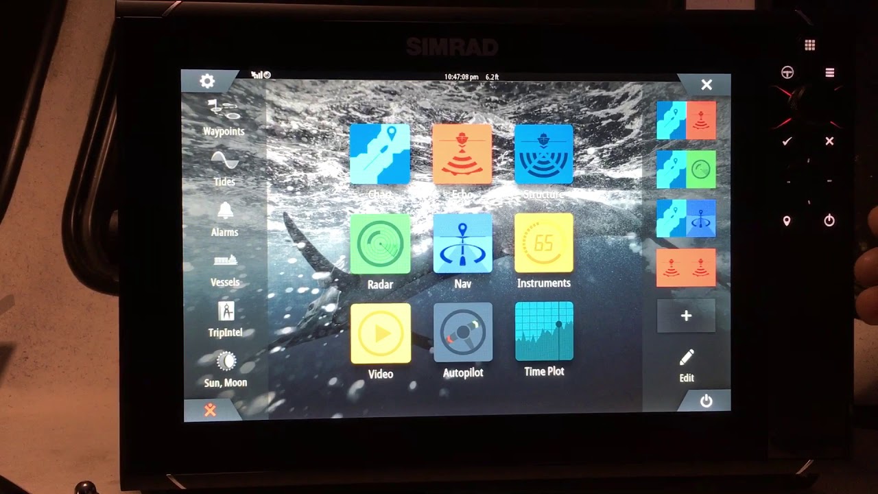 Simrad NSS EVO3 setup. 1kw B275C-LHW High and Low Chirp. No BSM.