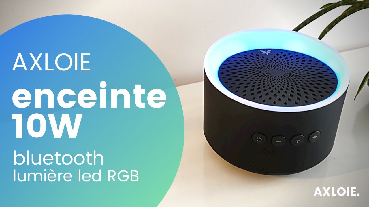PETITE ENCEINTE PORTABLE BLUETOOTH TWS 10W avec lumi&egrave;re LED RGB | AXLOIE Mega SA1