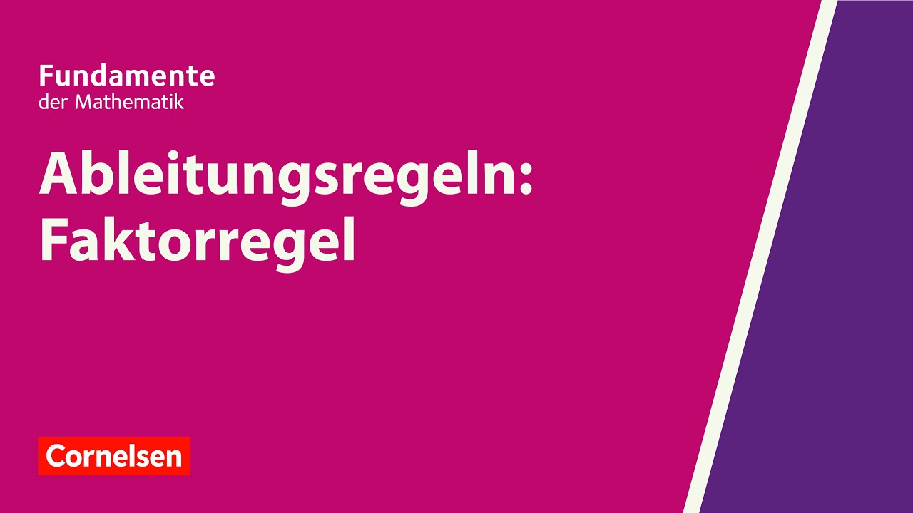 Ableitungsregeln: Faktorregel | Fundamente der Mathematik | Erklärvideo