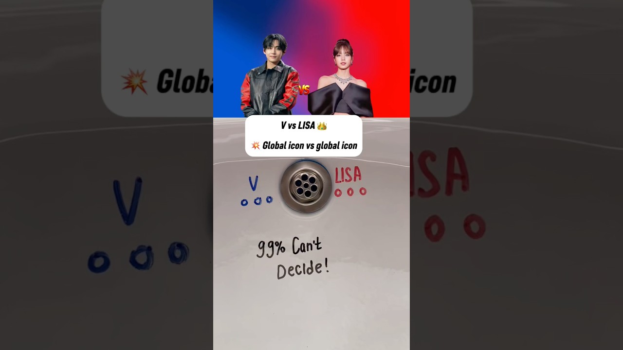 V vs Lisa. Who Has Better stage Presence? ARMY vs BLINK. Comment Your Side. #kpopbattle #kpop